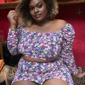 Cute floral 2 piece set